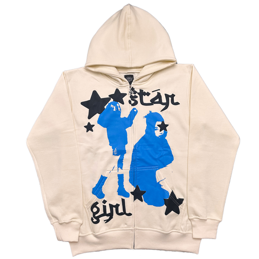 "Star Girl" Zip-Up (Cream)